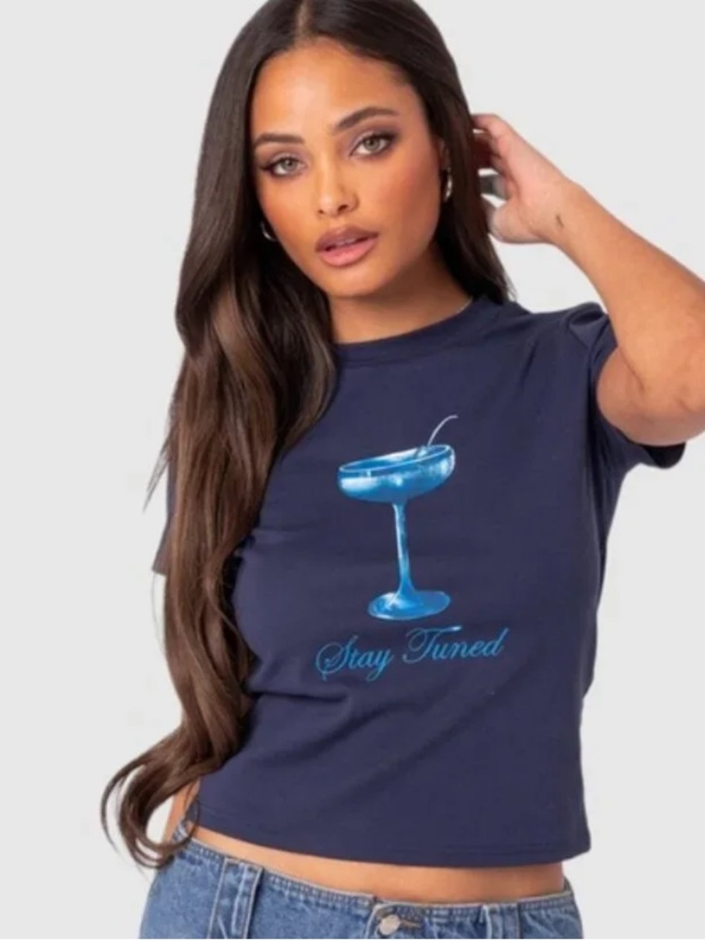 Edikted  stay tuned tee like new size medium